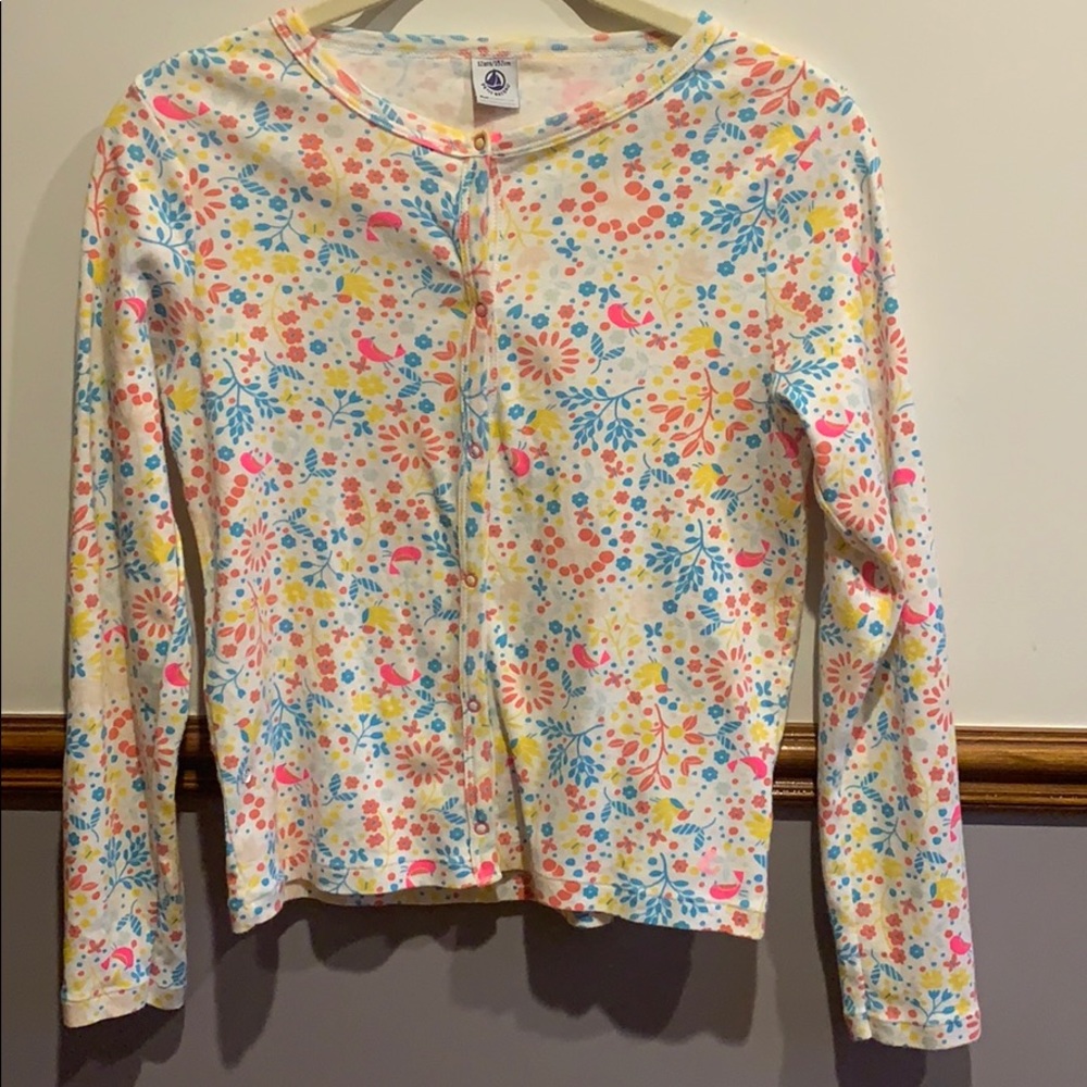 Girls Floral Cardigan